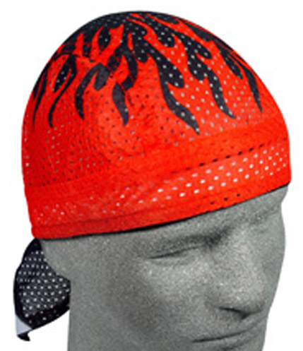 Red Flames, Vented Sport Headwrap